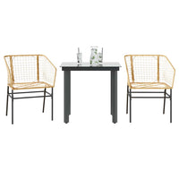 9-Delige Tuinset Met Kussens Poly Rattan Glas
