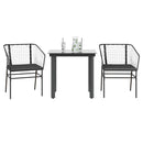 9-Delige Tuinset Met Kussens Poly Rattan Glas