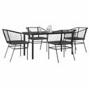 9-Delige Tuinset Met Kussens Poly Rattan Glas
