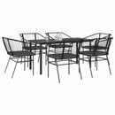 9-Delige Tuinset Met Kussens Poly Rattan Glas
