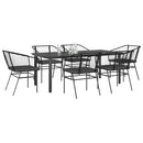 9-Delige Tuinset Met Kussens Poly Rattan Glas