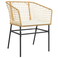 9-Delige Tuinset Met Kussens Poly Rattan Glas