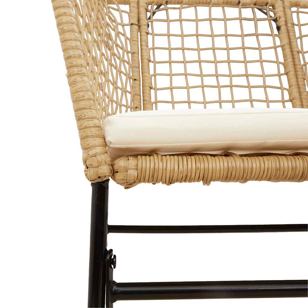 9-Delige Tuinset Met Kussens Poly Rattan Glas