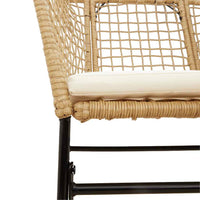 9-Delige Tuinset Met Kussens Poly Rattan Glas