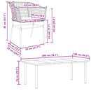 9-Delige Tuinset Met Kussens Poly Rattan Glas