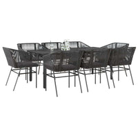 5-Delige Tuinset Met Kussens Poly Rattan Glas