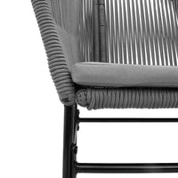 5-Delige Tuinset Met Kussens Poly Rattan Glas
