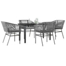 5-Delige Tuinset Met Kussens Poly Rattan Glas