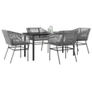 5-Delige Tuinset Met Kussens Poly Rattan Glas