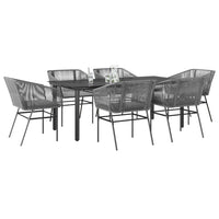 5-Delige Tuinset Met Kussens Poly Rattan Glas