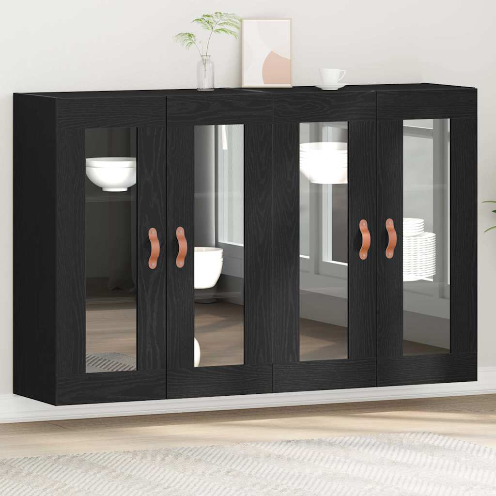 Wandgemonteerde Kasten 2 Pcs Artisan Eik En Zwart