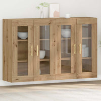 Wandgemonteerde Kasten 2 Pcs Artisan Eik En Zwart