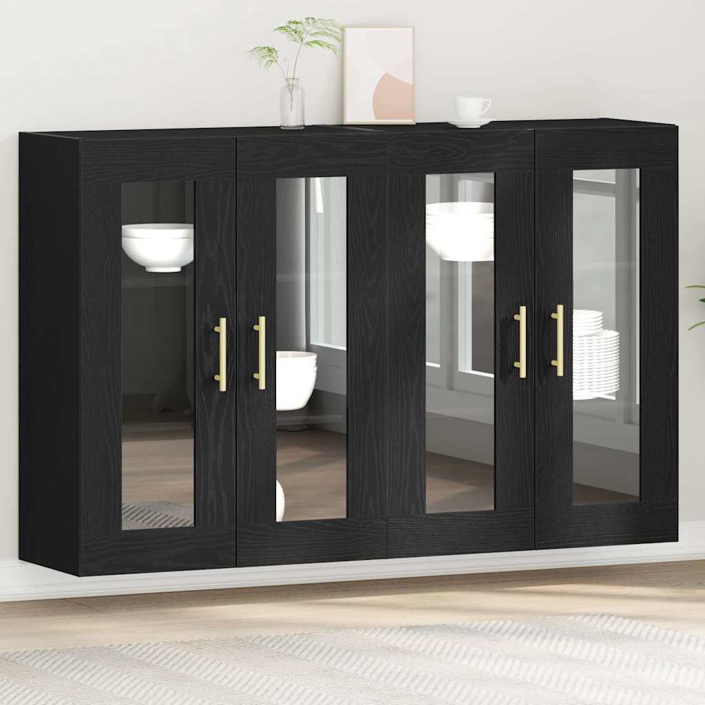 Wandgemonteerde Kasten 2 Pcs Artisan Eik En Zwart