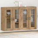 Wandgemonteerde Kasten 2 Pcs Artisan Eik En Zwart