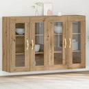 Wandgemonteerde Kasten 2 Pcs Artisan Eik En Zwart