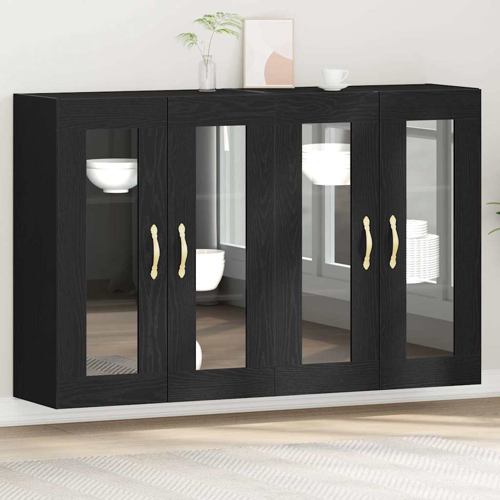 Wandgemonteerde Kasten 2 Pcs Artisan Eik En Zwart