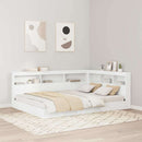 Boekenkast Bed Met Opslag Bewerkt Hout
