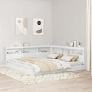 Boekenkast Bed Met Opslag Bewerkt Hout