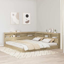 Boekenkast Bed Met Opslag Bewerkt Hout
