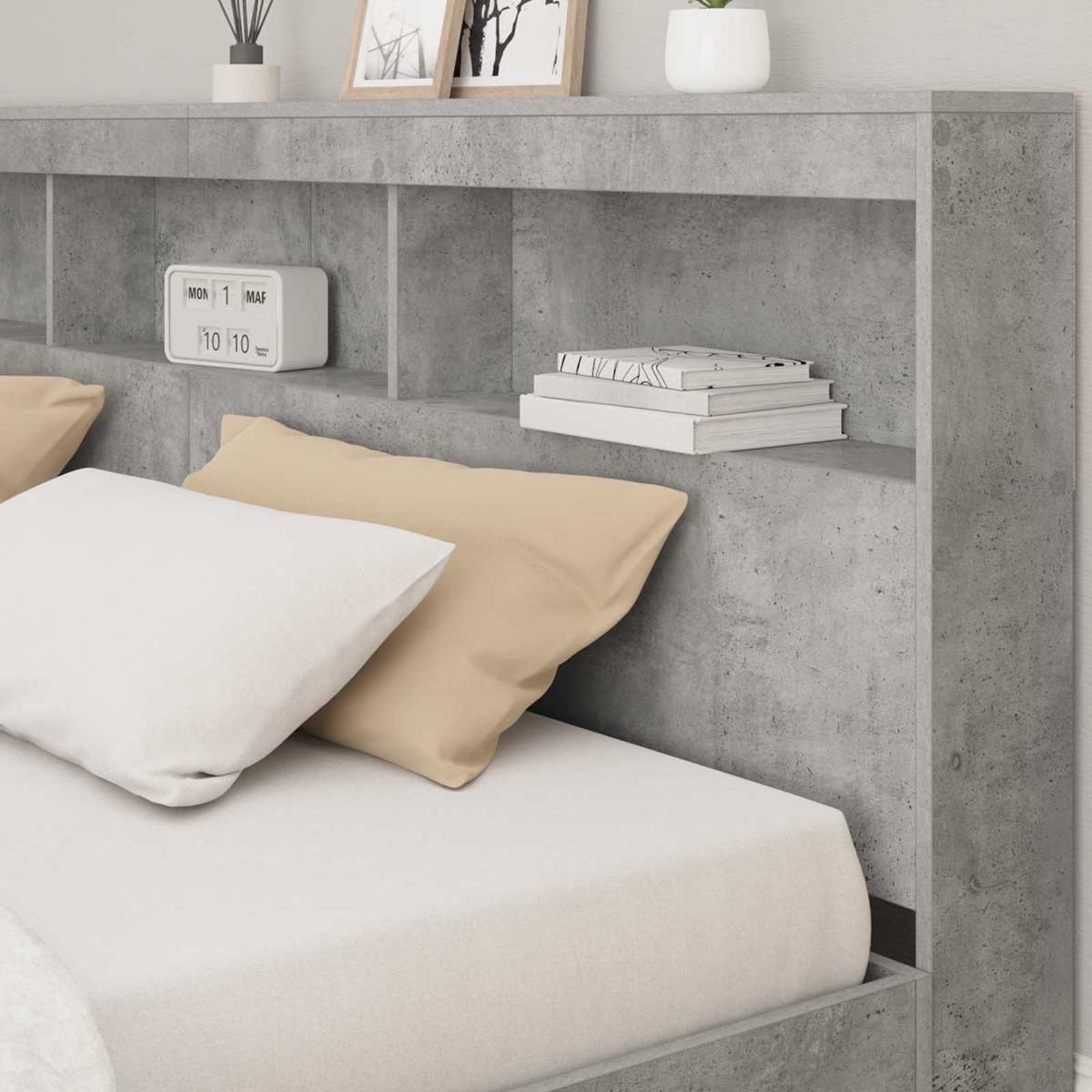 Boekenkast Bed Met Opslag Bewerkt Hout