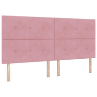 Boxspring Bed Met Hoofdeinde Fluweel Roze