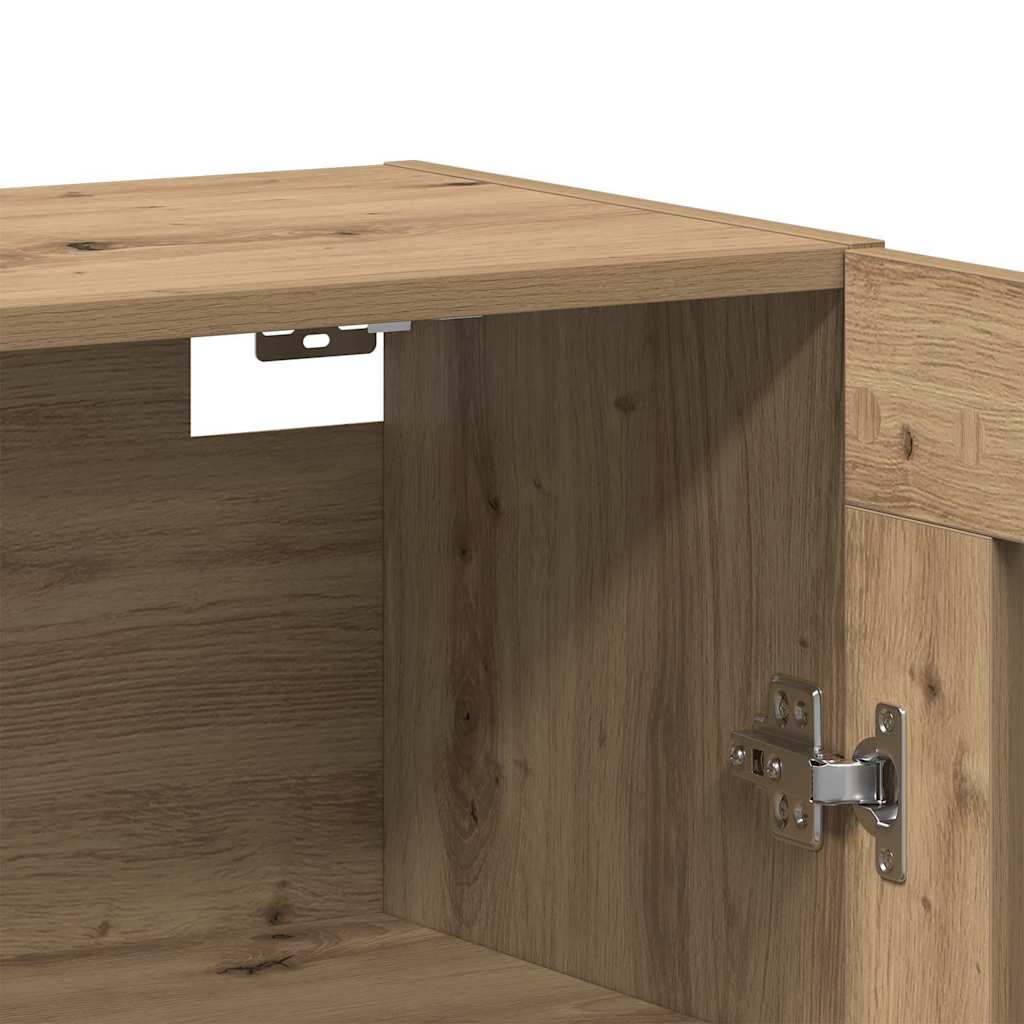 Wandgemonteerde Kasten 2 Pcs Artisan Eik En Zwart