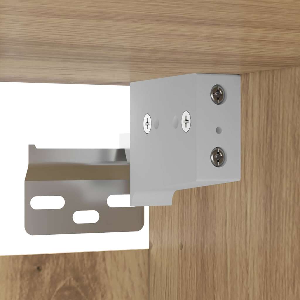 Wandgemonteerde Kasten 2 Pcs Artisan Eik En Zwart