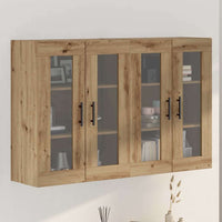Wandgemonteerde Kasten 2 Pcs Artisan Eik En Zwart