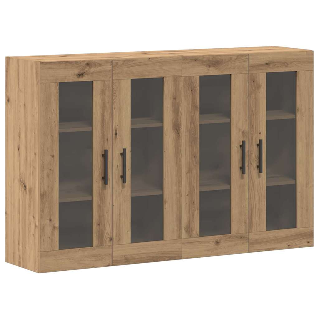 Wandgemonteerde Kasten 2 Pcs Artisan Eik En Zwart