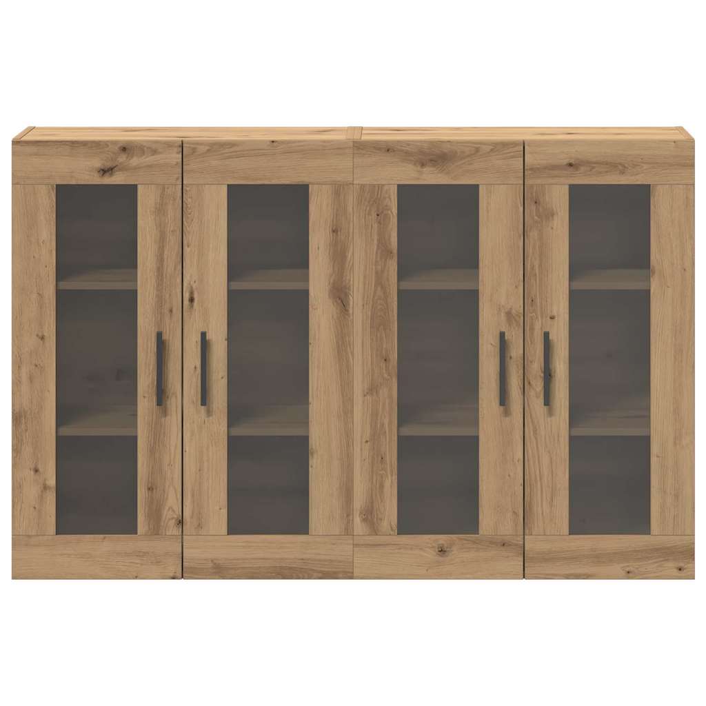 Wandgemonteerde Kasten 2 Pcs Artisan Eik En Zwart