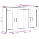 Wandgemonteerde Kasten 2 Pcs Artisan Eik En Zwart