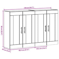 Wandgemonteerde Kasten 2 Pcs Artisan Eik En Zwart