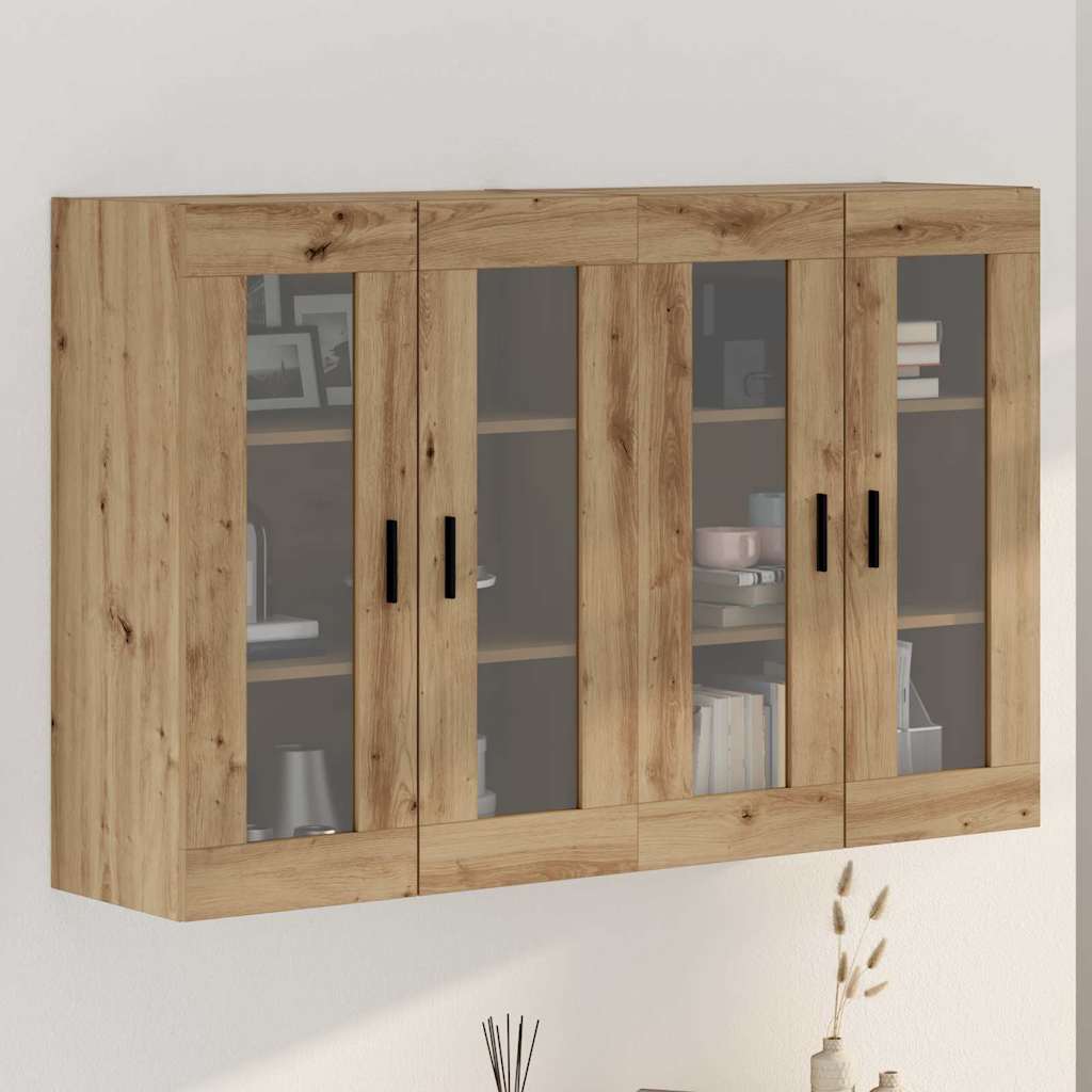 Wandgemonteerde Kasten 2 Pcs Artisan Eik En Zwart
