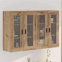 Wandgemonteerde Kasten 2 Pcs Artisan Eik En Zwart