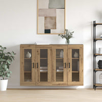 Wandgemonteerde Kasten 2 Pcs Artisan Eik En Zwart