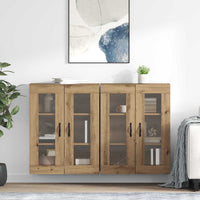 Wandgemonteerde Kasten 2 Pcs Artisan Eik En Zwart
