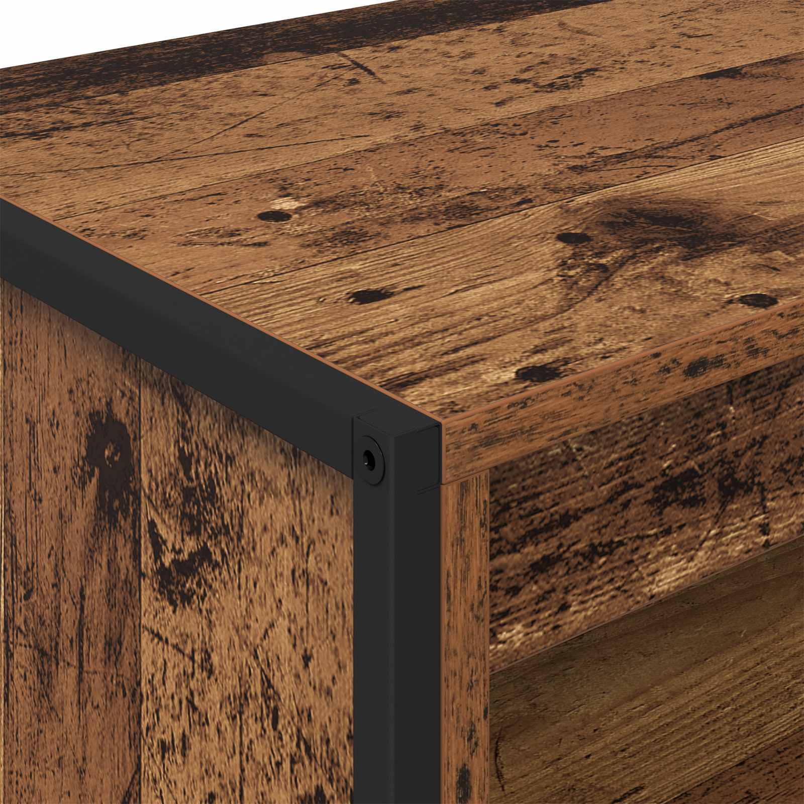 Hoge Kasten Bewerkt Hout