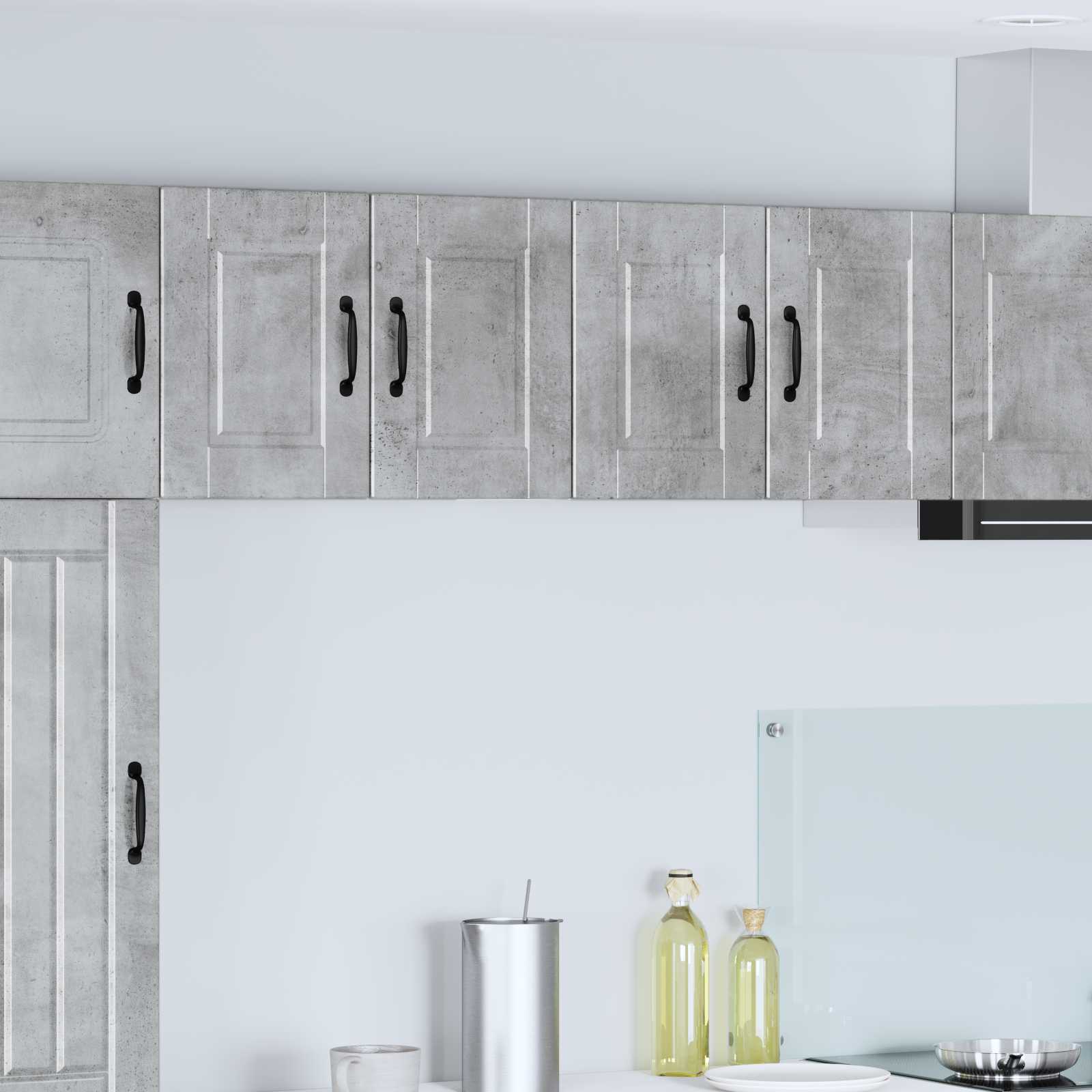 Wand Glas Kasten Porto 2 Pcs Beton Grijs Betongrijs