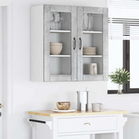 Wand Glas Kasten Porto 2 Pcs Beton Grijs Betongrijs