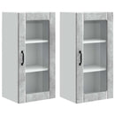 Wand Glas Kasten Porto 2 Pcs Beton Grijs Betongrijs