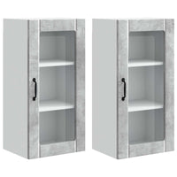 Wand Glas Kasten Porto 2 Pcs Beton Grijs Betongrijs