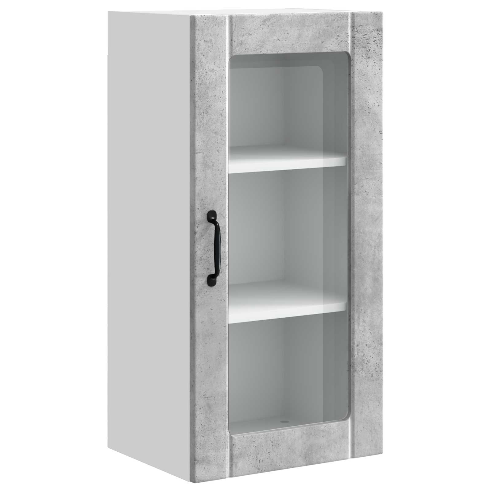 Wand Glas Kasten Porto 2 Pcs Beton Grijs Betongrijs