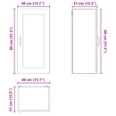 Wand Glas Kasten Porto 2 Pcs Beton Grijs Betongrijs