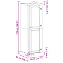 Kasten Met Plank 55 X 52 X 170 Cm Massief Grenenhout