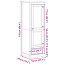 Kasten Met Lade 55 X 50 X 170 Cm Massief Grenenhout