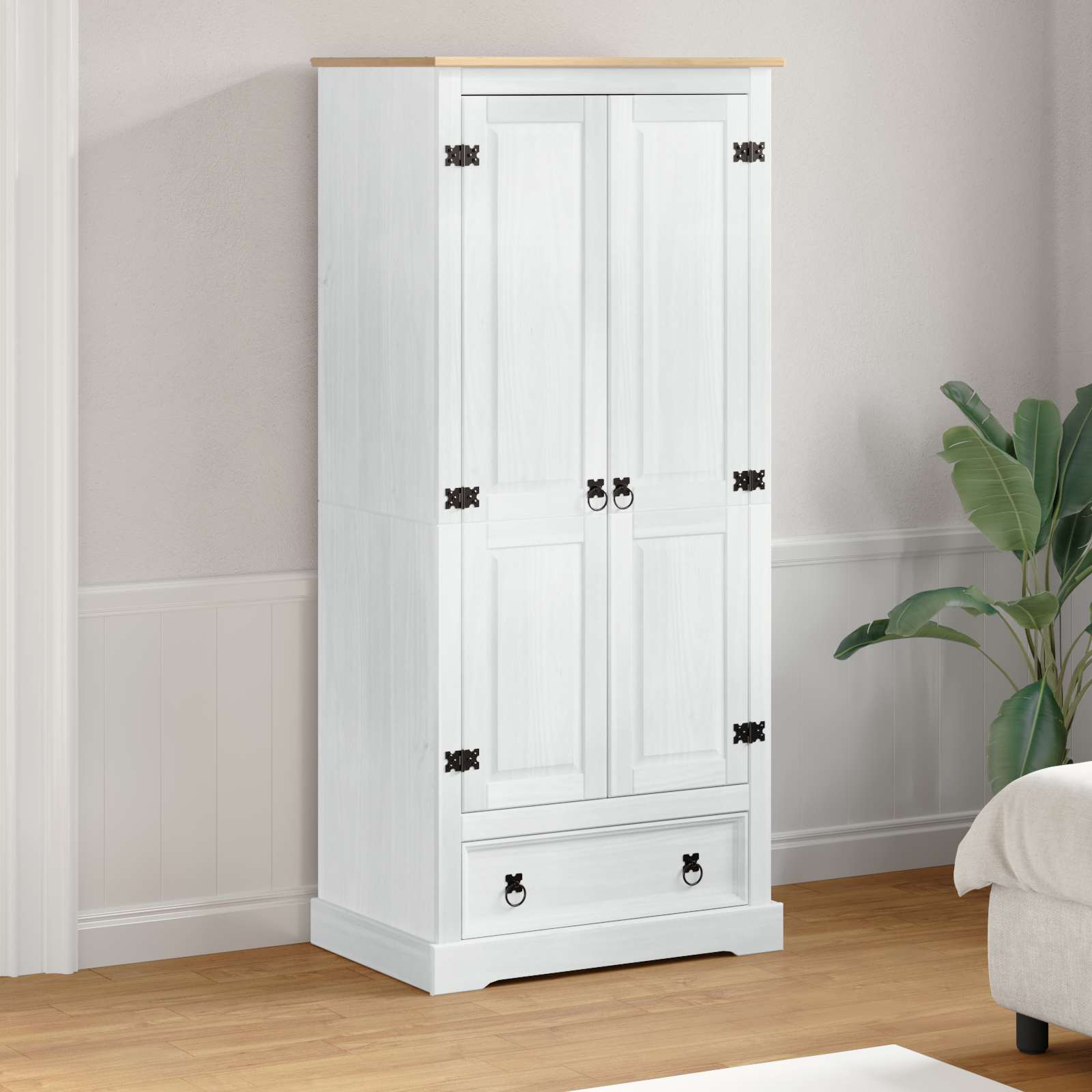 Kasten Met Lade 76 X 50 X 170 Cm Massief Grenenhout