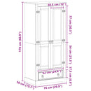 Kasten Met Lade 76 X 50 X 170 Cm Massief Grenenhout