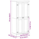 Kasten Met Plank 76 X 50 X 170 Cm Massief Grenenhout
