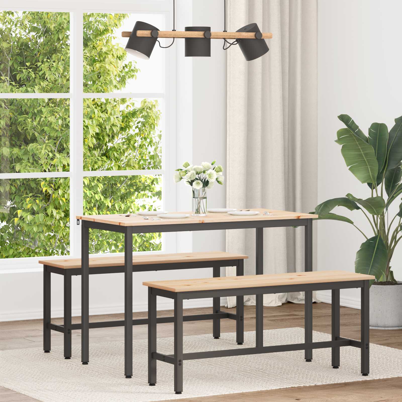 Eettafel Massief Grenenhout