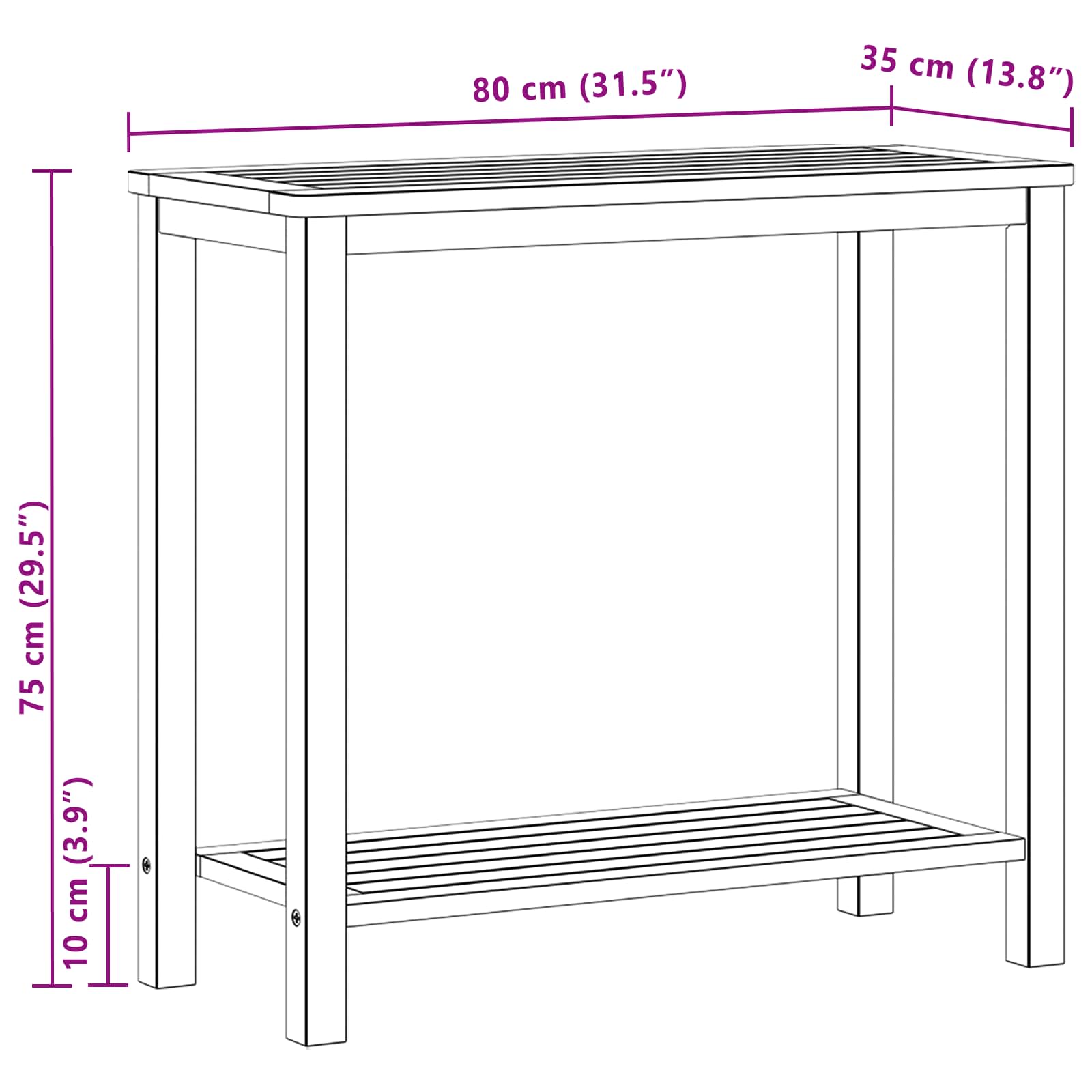 Tuin Console Tafel Met Opslag
